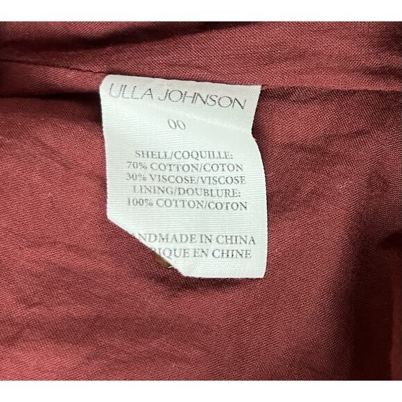 Ulla Johnson Adele Flutter Sleeve Mini Dress in Rosebud Flutter Size 00 - Picture 9 of 9